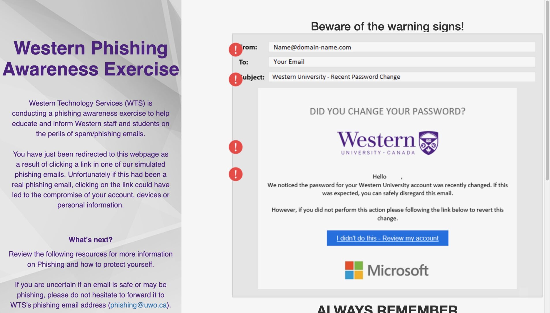 Western Technology Services Phishing